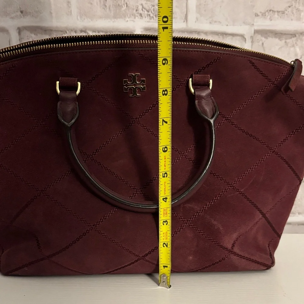 Tory Burch Suede Quilted Crossbody Bag - Picture 13 of 13